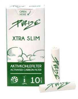 PURIZE® XTRA Slim Size Aktivkohlefilter 10er Packung